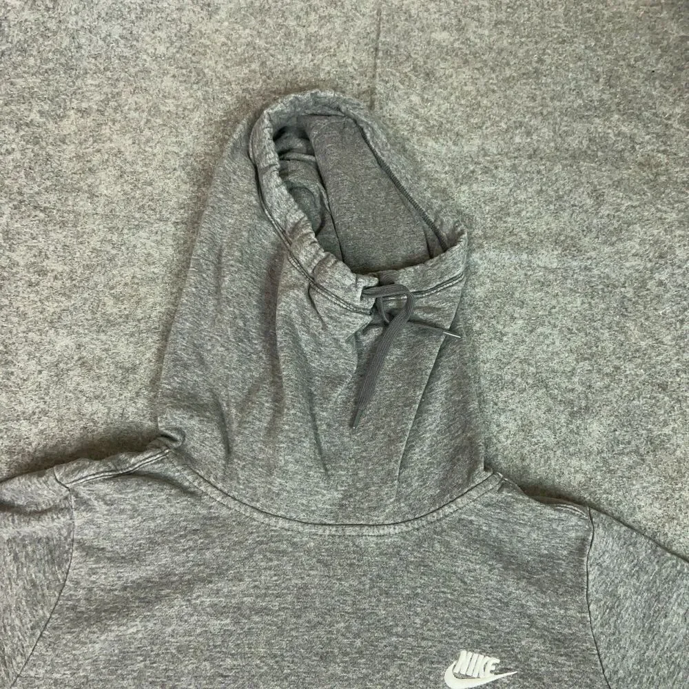 Nike Womens Hoodie 1X Plus Gray White Sweatshirt‎ Sweater Air Lounge Sports Top